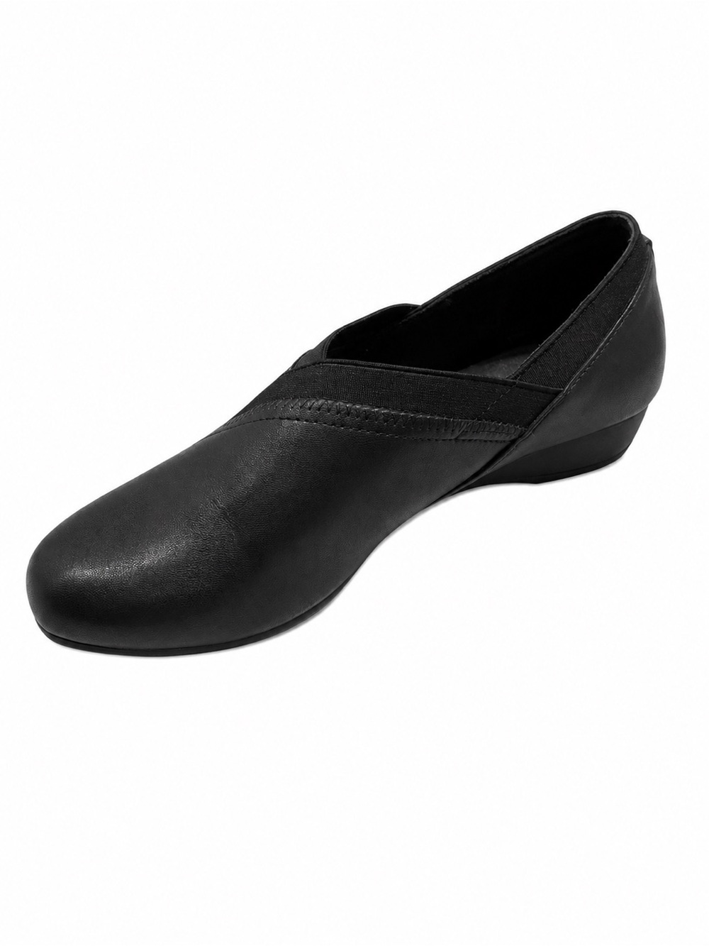Flex Step Comfort Slip-On Shoes – Women’s 7 Wide – Black Memory Foam Loafers